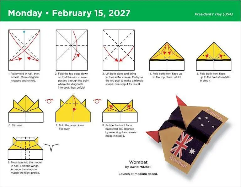 Bild: 9798881608446 | Paper Airplane Fold-a-Day - Papierflieger-Faltvorlage für jeden Tag...