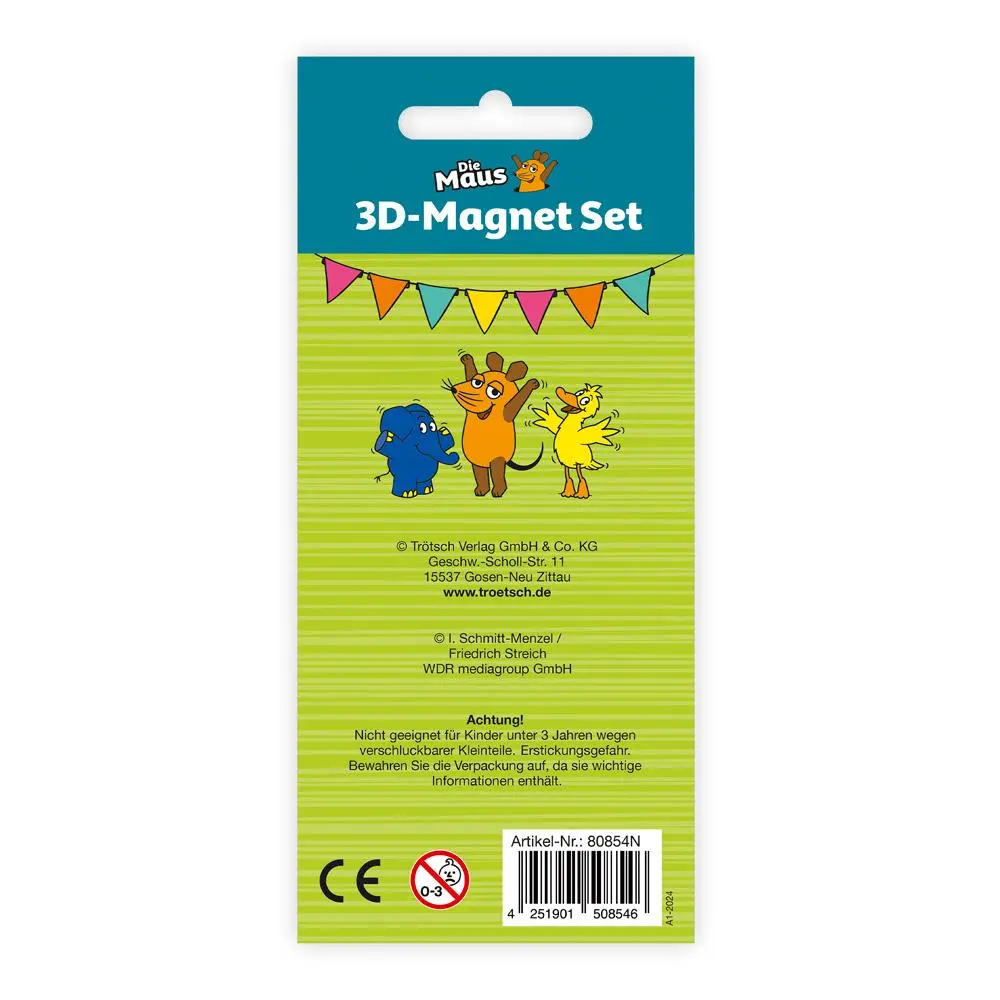 Bild: 4251901508546 | Trötsch Die Maus 3er Set Magnete Drei Freunde | KG | Deutsch | 2024