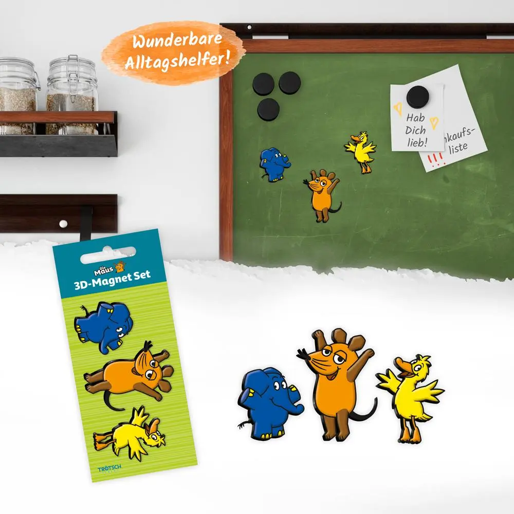 Bild: 4251901508546 | Trötsch Die Maus 3er Set Magnete Drei Freunde | KG | Deutsch | 2024