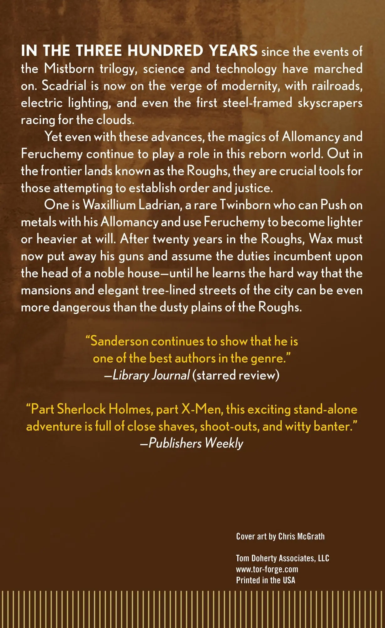 Rückseite: 9780765368546 | Mistborn 04. Alloy of Law | Brandon Sanderson | Taschenbuch | Englisch