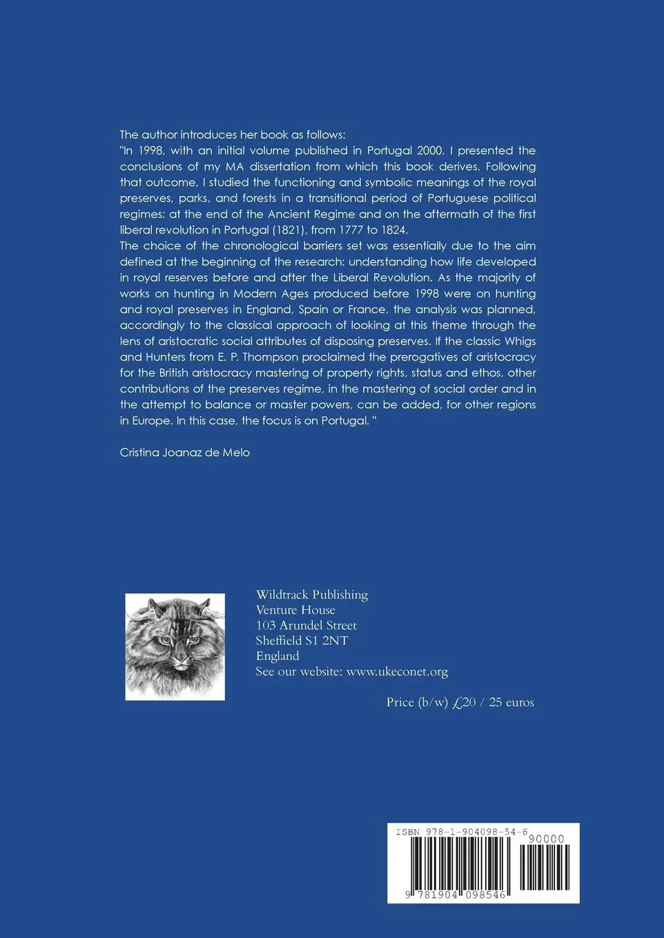 Rückseite: 9781904098546 | AN ANALYSIS OF THE ROYAL PRESERVES IN PORTUGAL | Melo | Taschenbuch