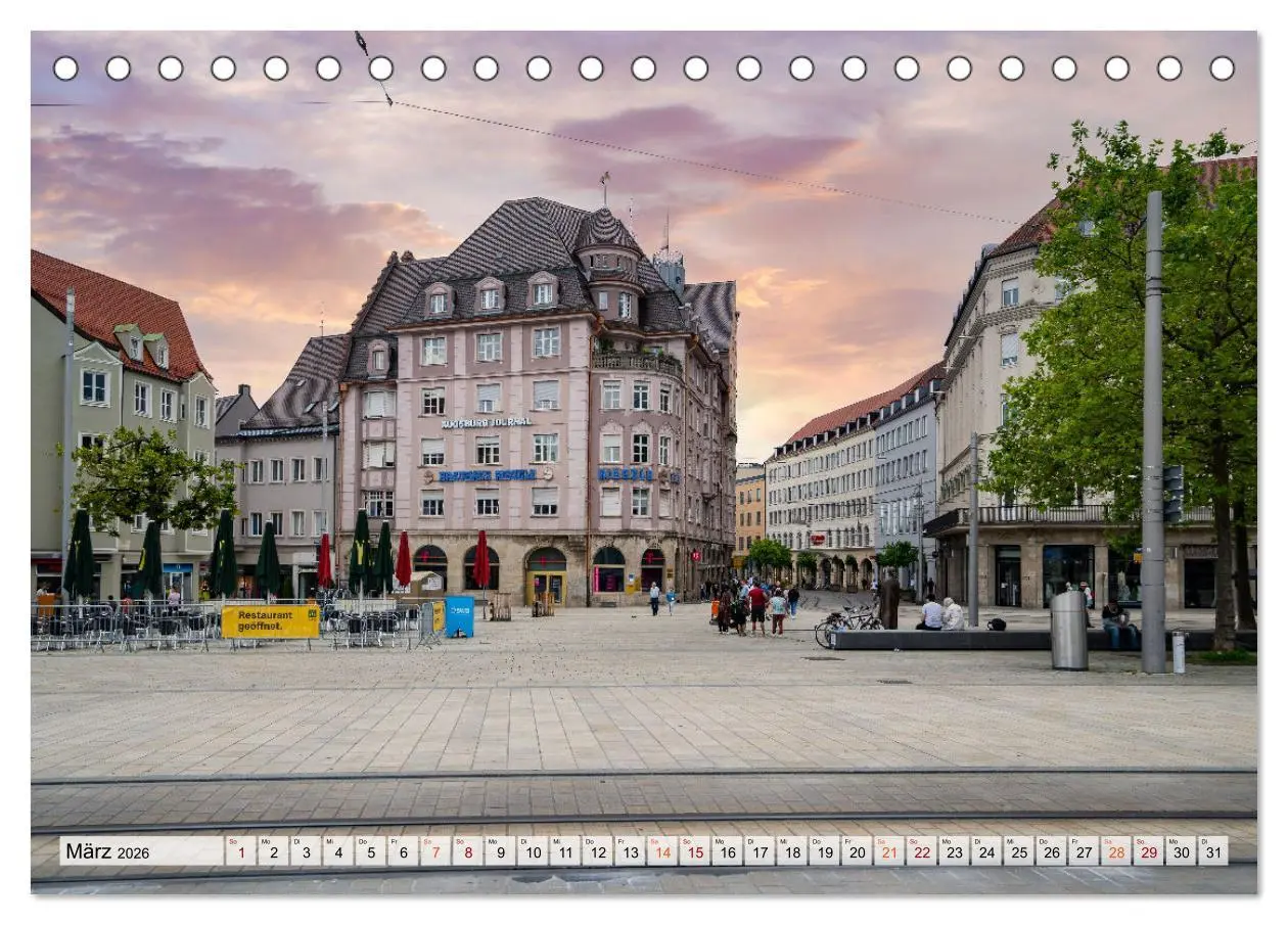 Bild: 9783457628546 | Augsburg Impressionen (Tischkalender 2026 DIN A5 quer), CALVENDO...