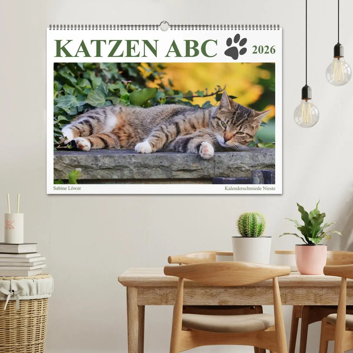 Bild: 9783457798546 | Katzen ABC (Wandkalender 2026 DIN A2 quer), CALVENDO Monatskalender