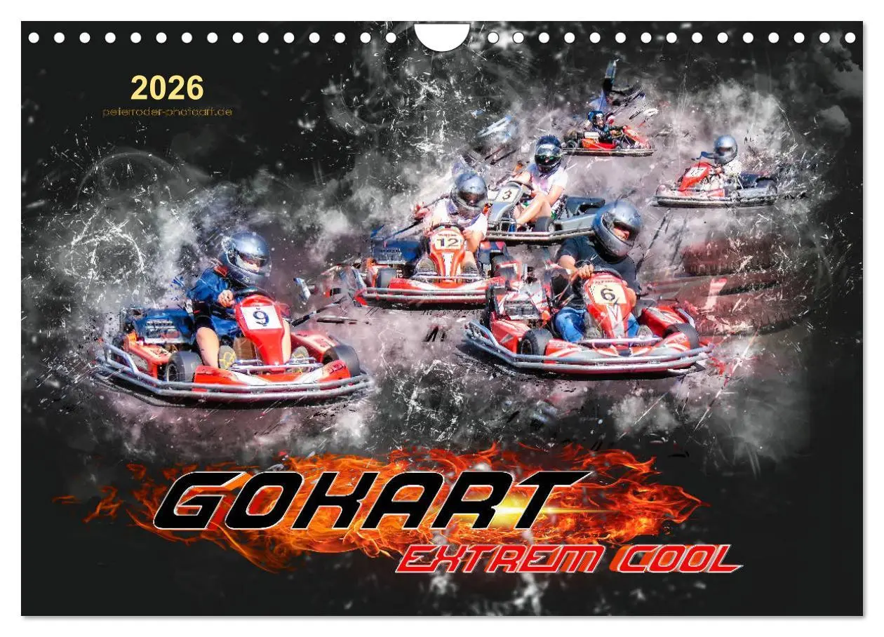 Cover: 9783457868546 | GoKart - extrem cool (Wandkalender 2026 DIN A4 quer), CALVENDO...