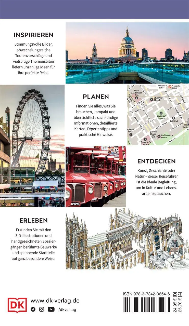 Rückseite: 9783734208546 | Vis-à-Vis Reiseführer London | DK Verlag - Reise | Taschenbuch | 2025