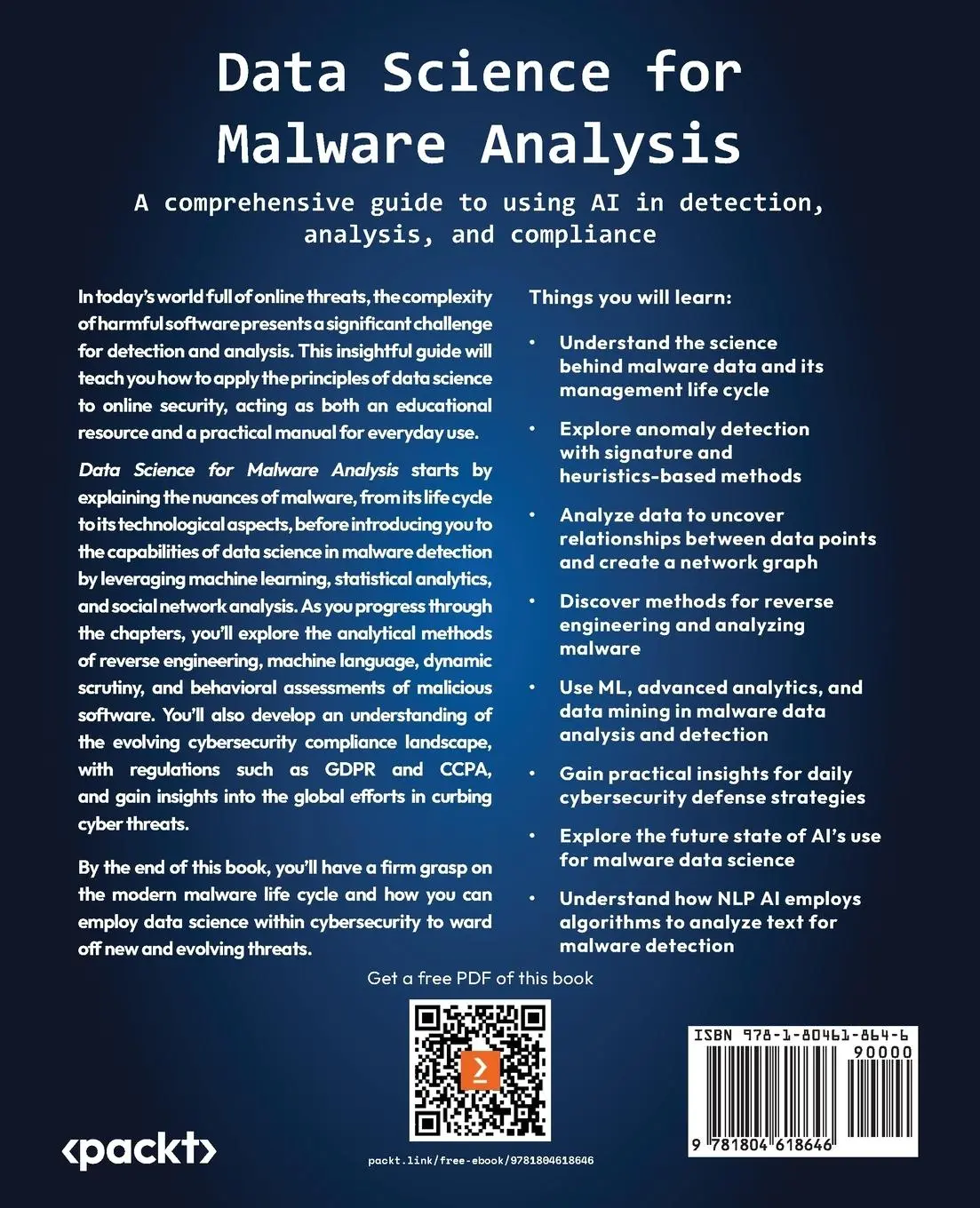 Rückseite: 9781804618646 | Data Science for Malware Analysis | Shane Molinari | Taschenbuch