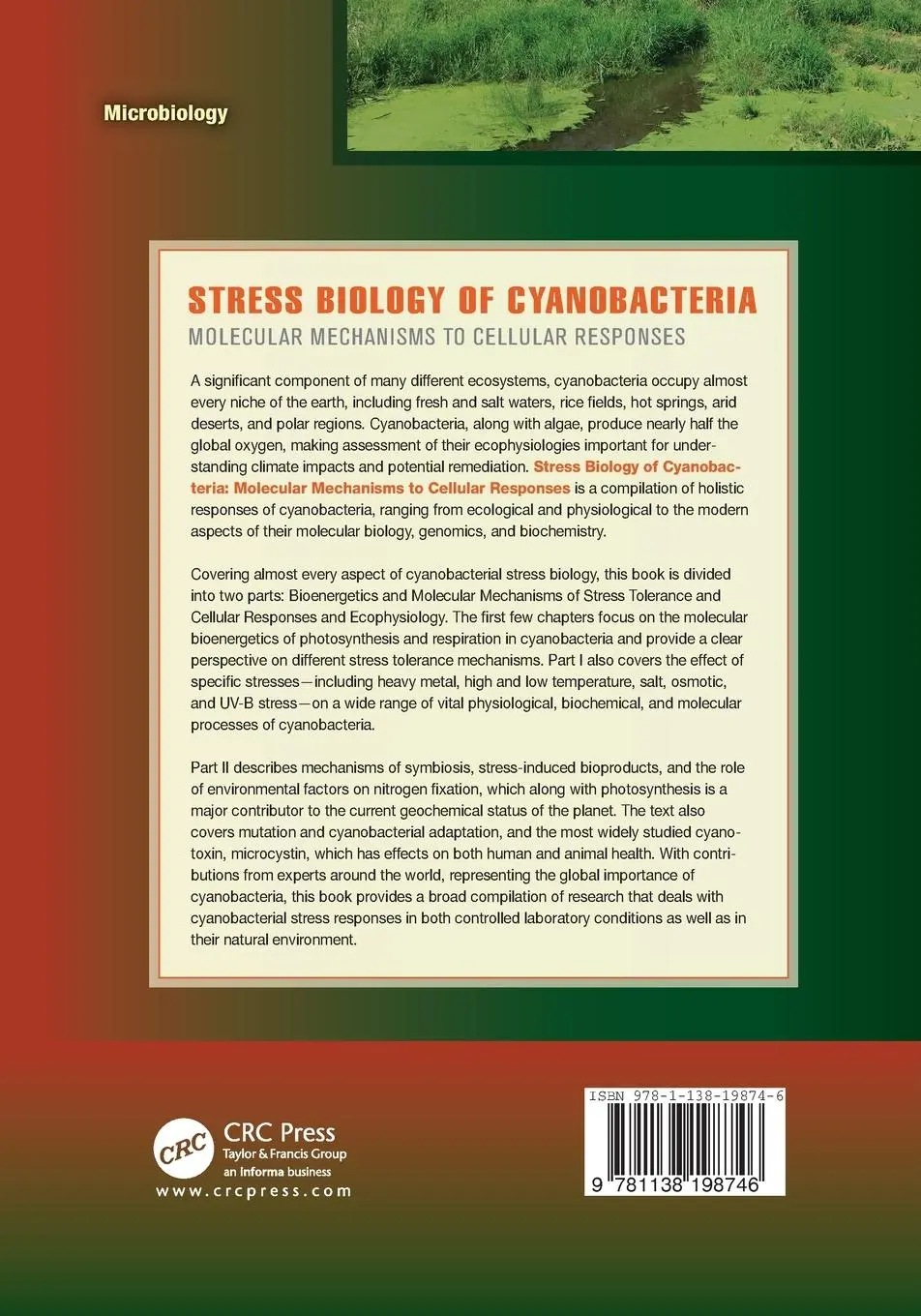 Rückseite: 9781138198746 | Stress Biology of Cyanobacteria | Ashish Kumar Srivastava (u. a.)