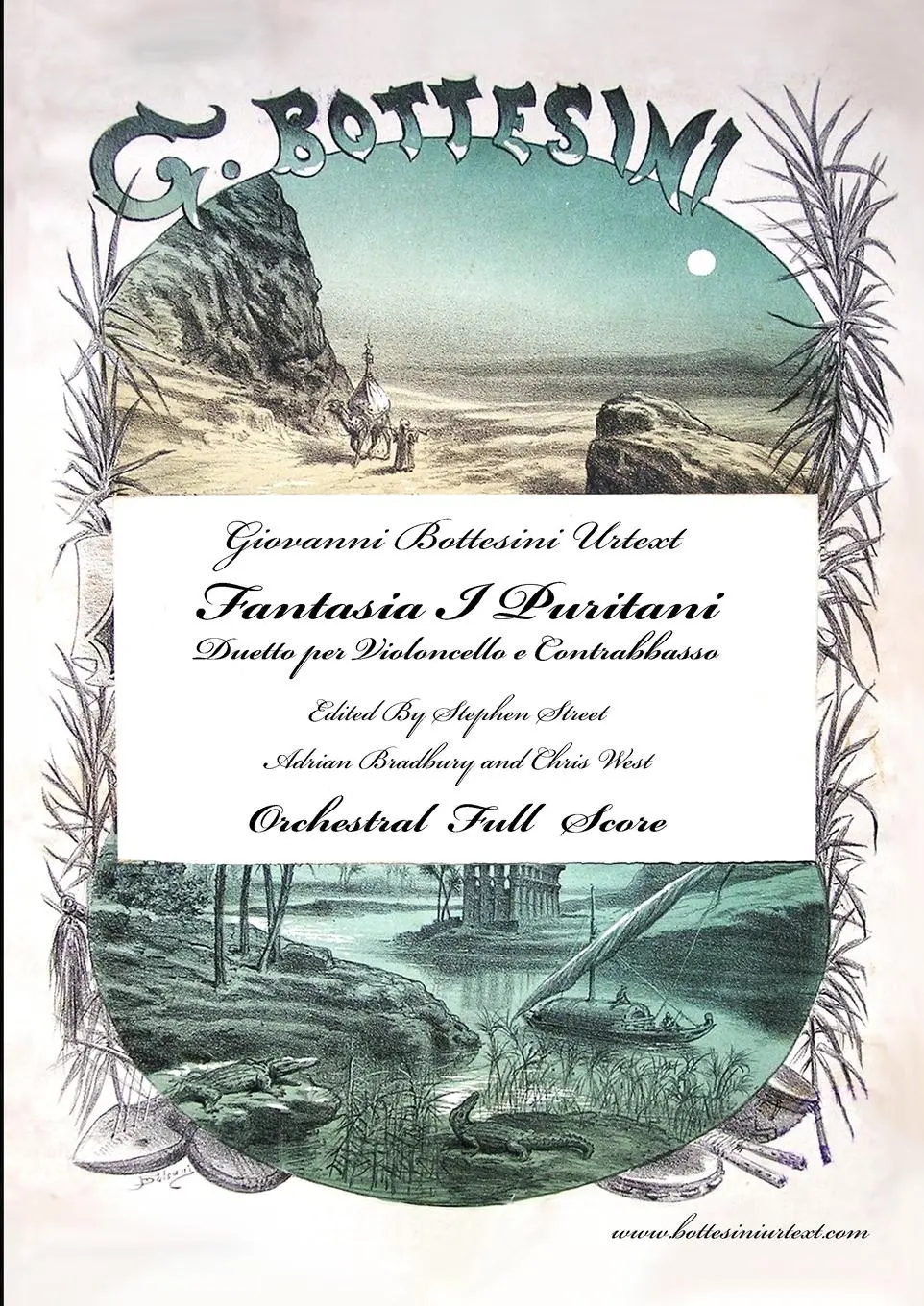Cover: 9781838128746 | Fantasia I Puritani Duetto For Double Bass and Cello - Full Score