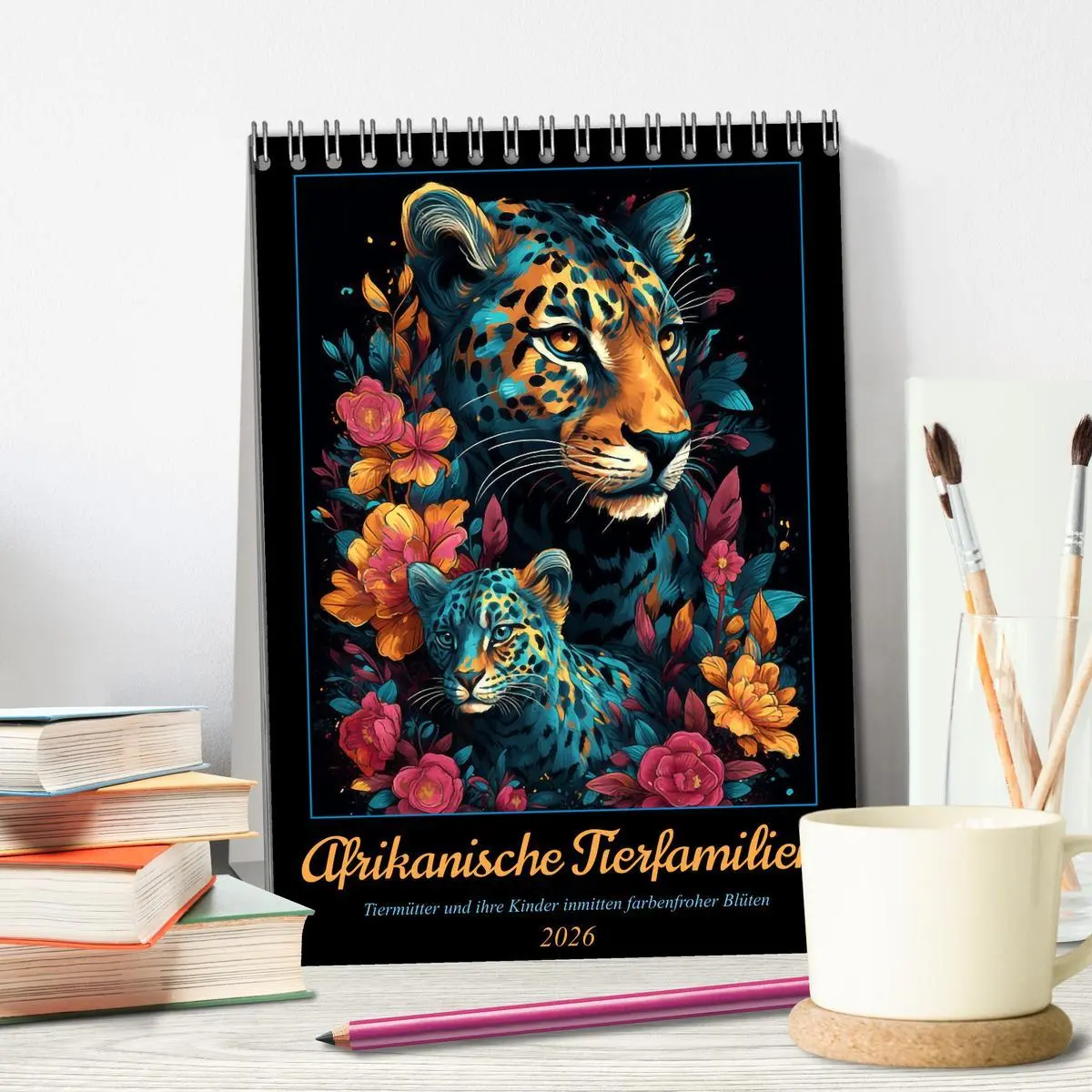 Bild: 9783516318746 | Afrikanische Tierfamilien (Tischkalender 2026 DIN A5 hoch),...