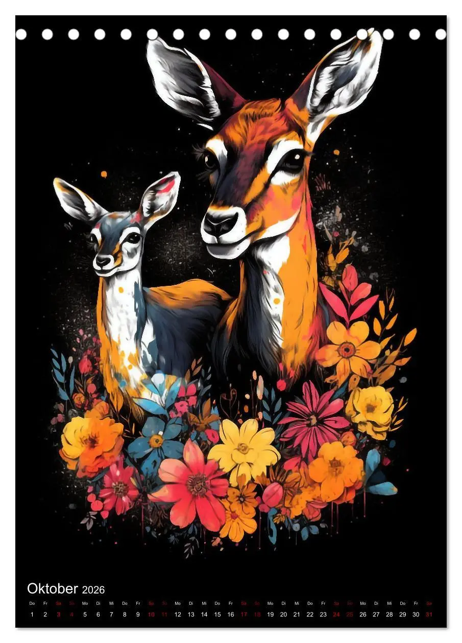 Bild: 9783516318746 | Afrikanische Tierfamilien (Tischkalender 2026 DIN A5 hoch),...