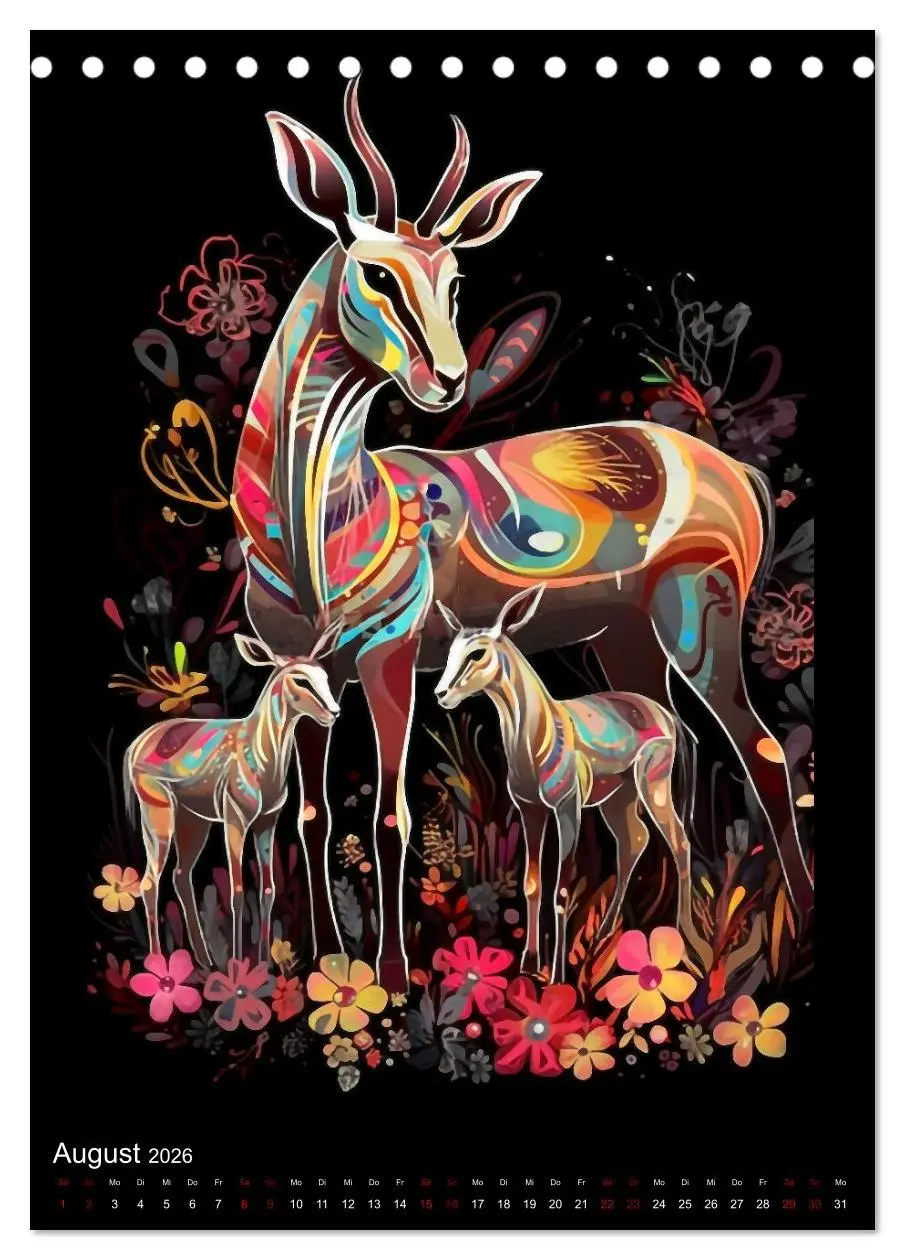 Bild: 9783516318746 | Afrikanische Tierfamilien (Tischkalender 2026 DIN A5 hoch),...
