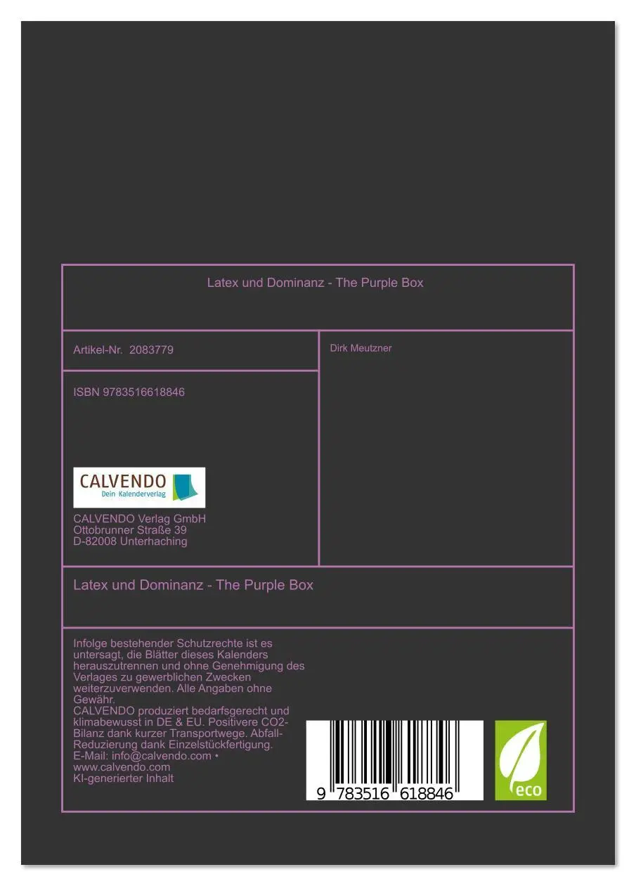 Bild: 9783516618846 | Latex und Dominanz - The Purple Box (Tischkalender 2026 DIN A5...