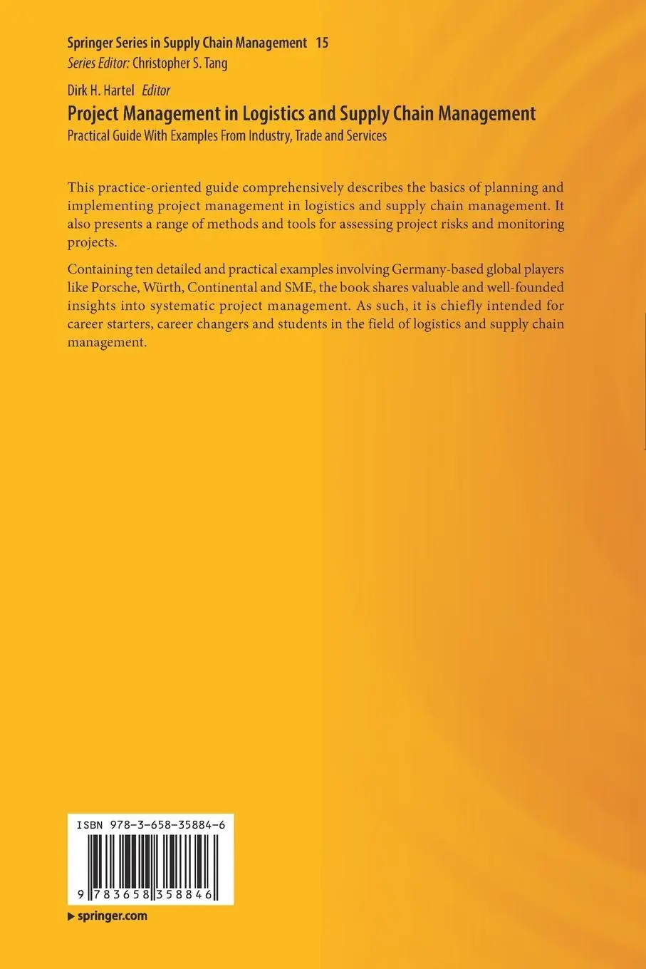 Rückseite: 9783658358846 | Project Management in Logistics and Supply Chain Management | Hartel