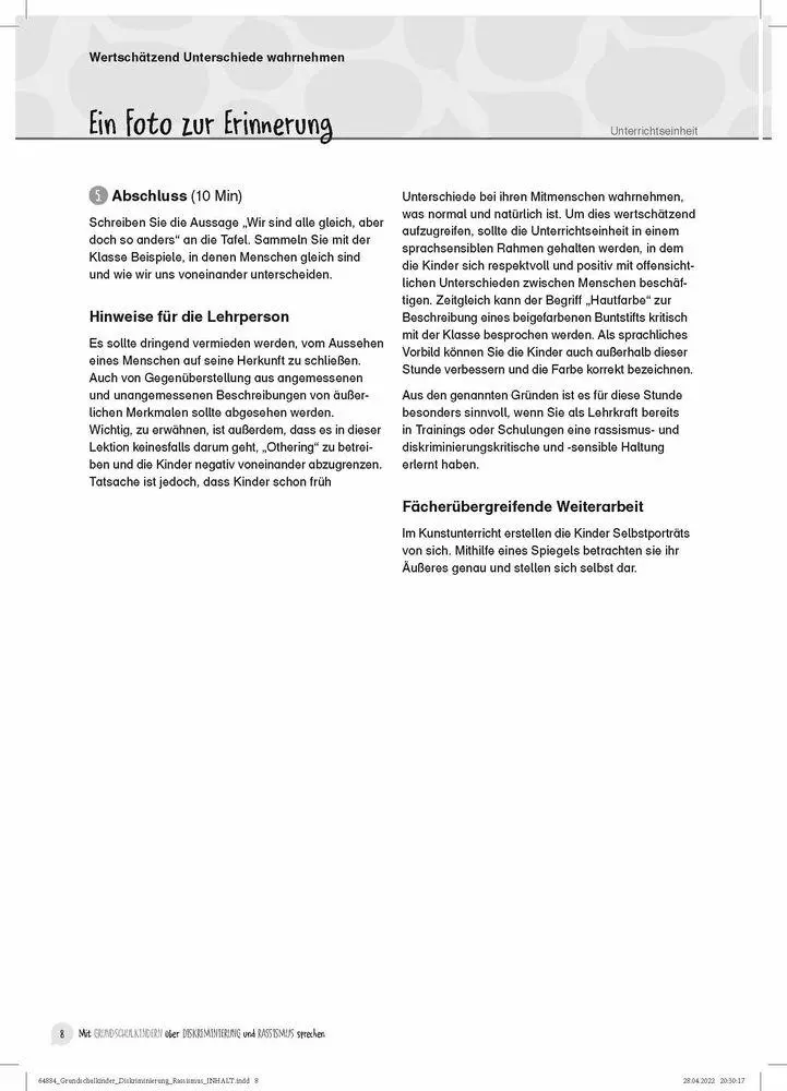 Bild: 9783834648846 | Mit Grundschulkindern über Diskriminierung und Rassismus sprechen