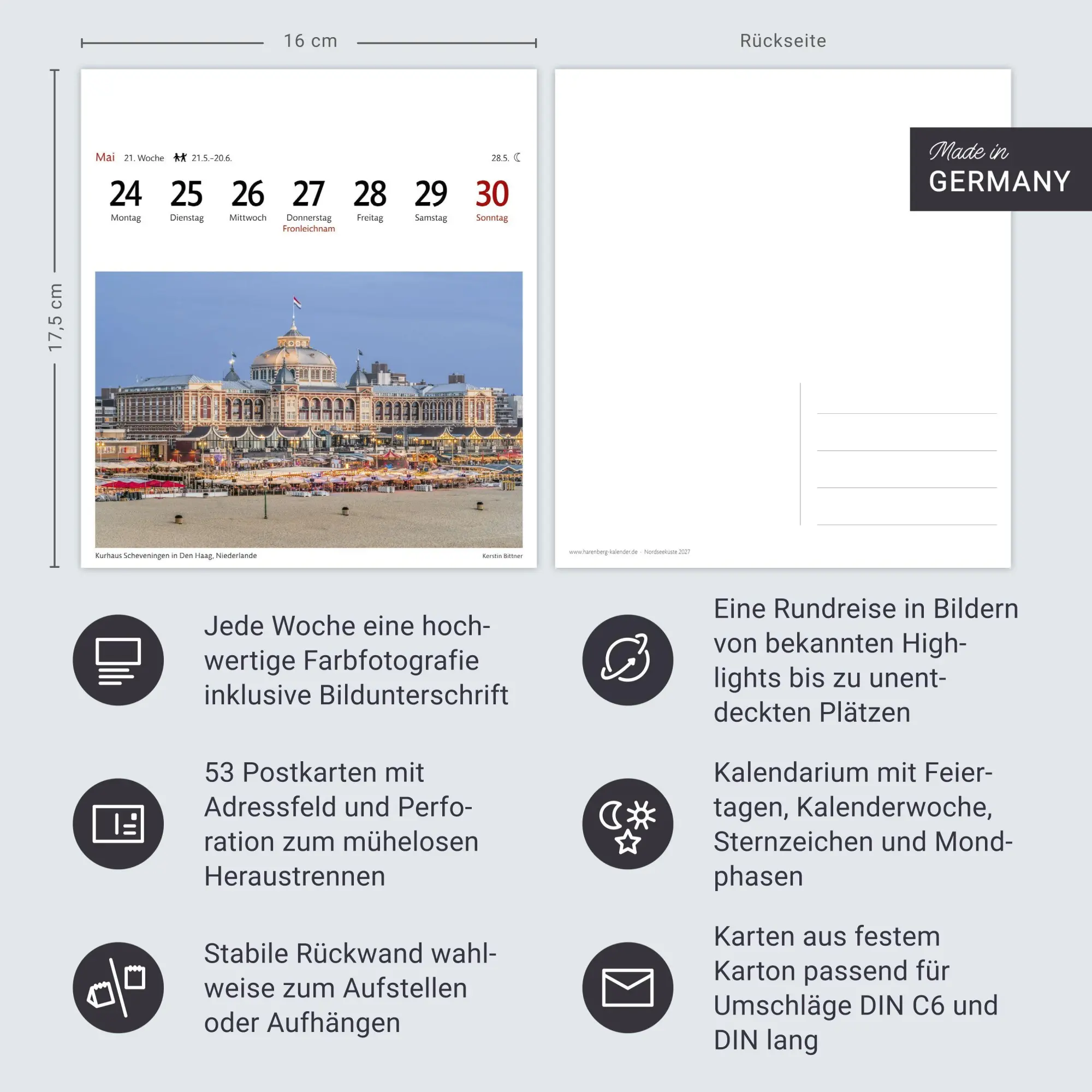 Bild: 9783840038846 | Nordseeküste Sehnsuchtskalender 2027 - Wochenkalender mit 53...