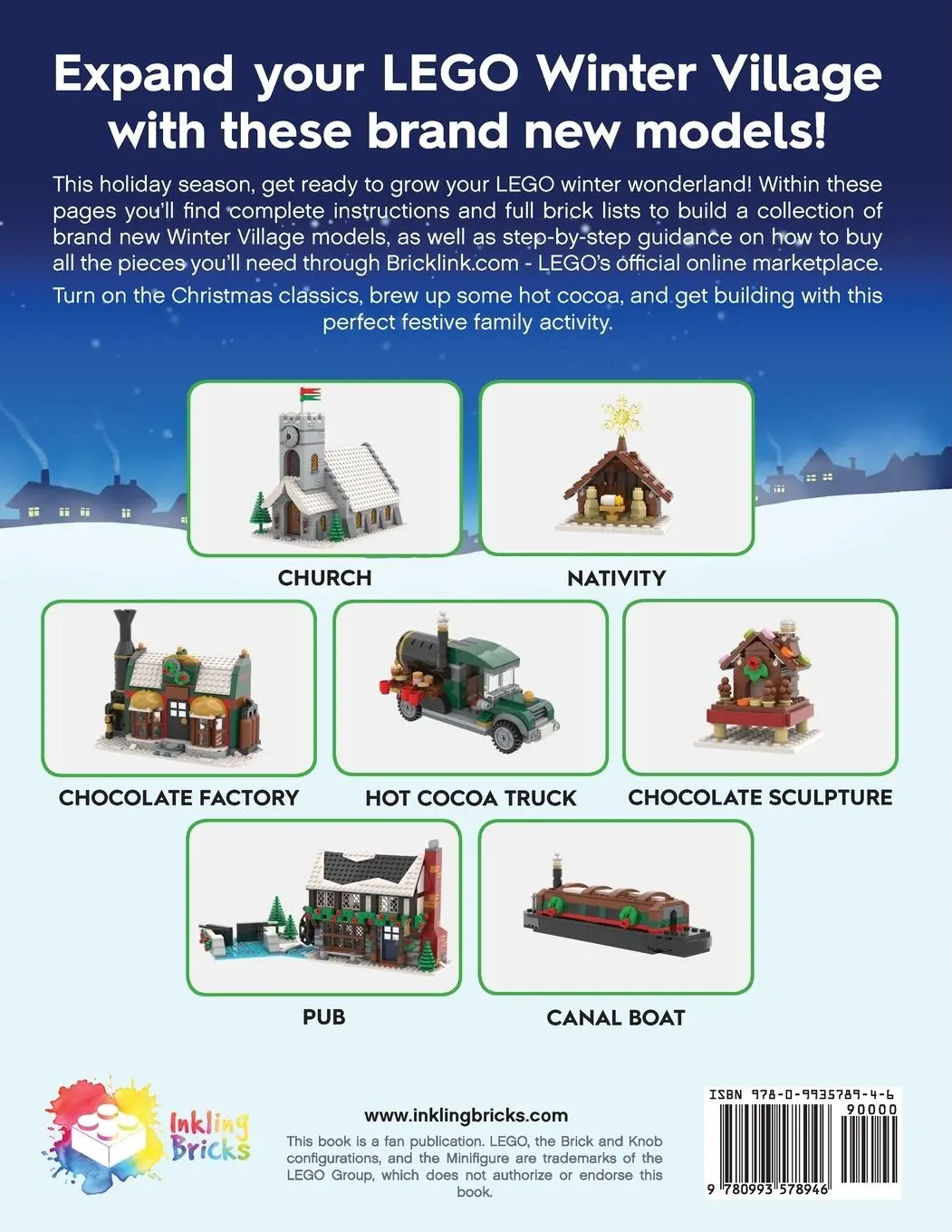 Rückseite: 9780993578946 | Build Up Your LEGO Winter Village | Christmas Town | David Younger