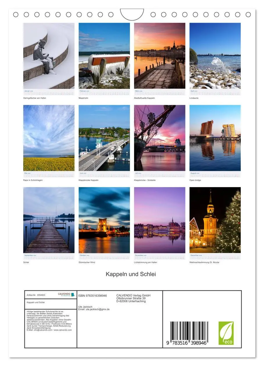 Bild: 9783516398946 | Kappeln und Schlei (Wandkalender 2026 DIN A4 hoch), CALVENDO...