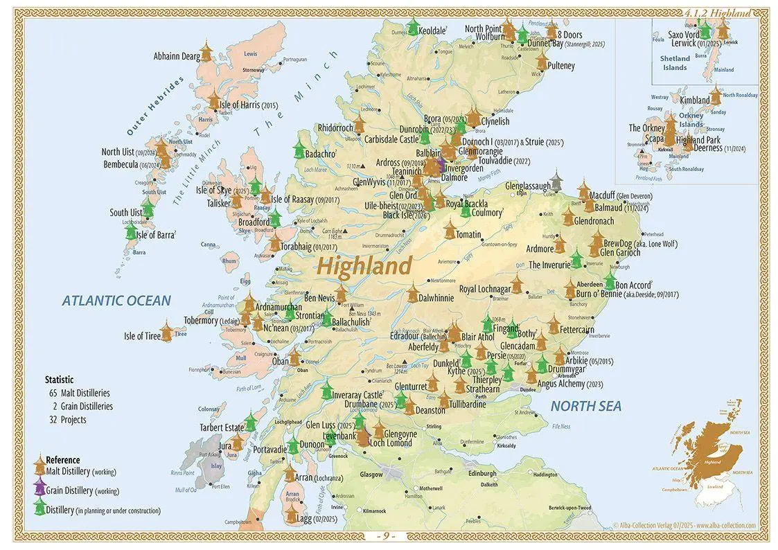 Bild: 9783944148946 | Whisky Atlas Europe 2025 | Whisky Distilleries in Europe | Hirst