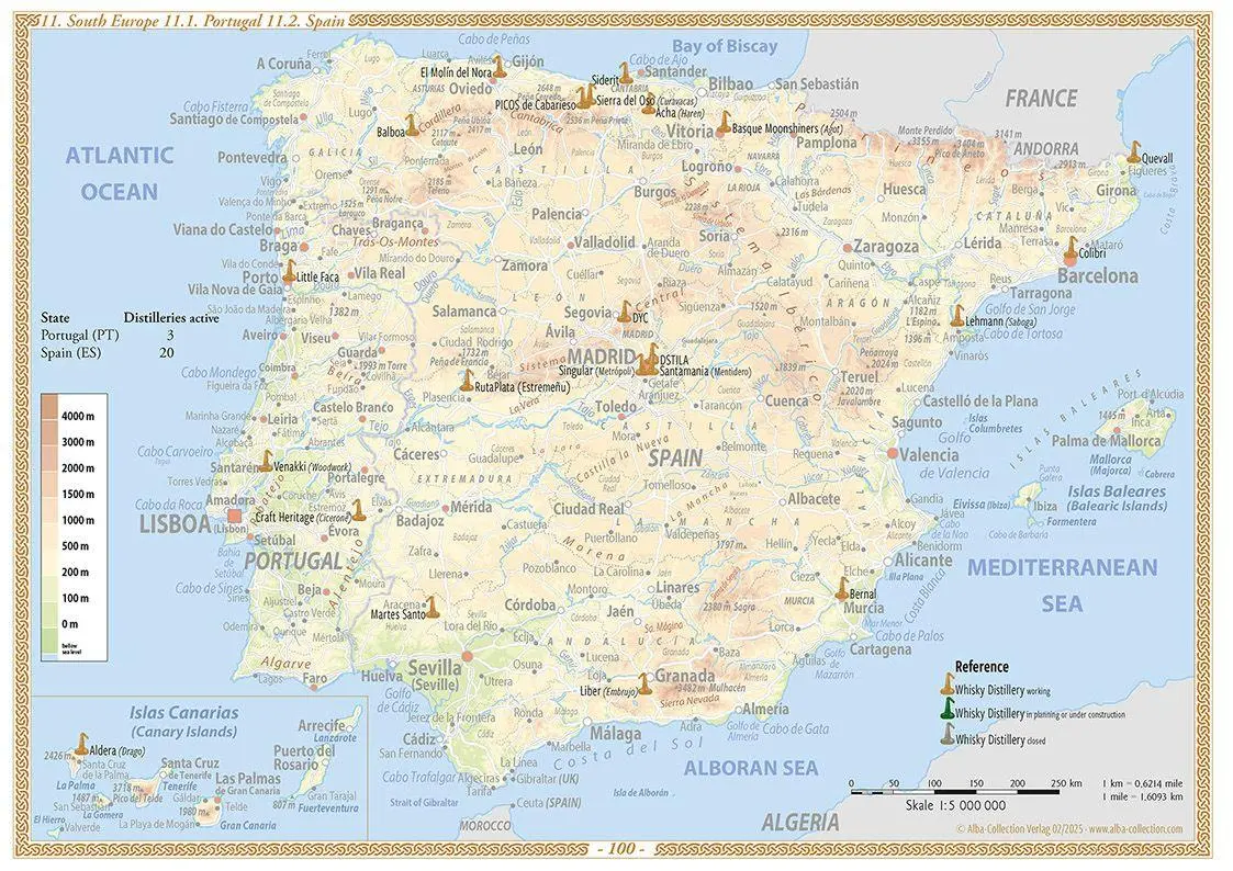 Bild: 9783944148946 | Whisky Atlas Europe 2025 | Whisky Distilleries in Europe | Hirst