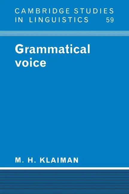 Cover: 9780521369046 | Grammatical Voice | M. H. Klaiman (u. a.) | Taschenbuch | Englisch