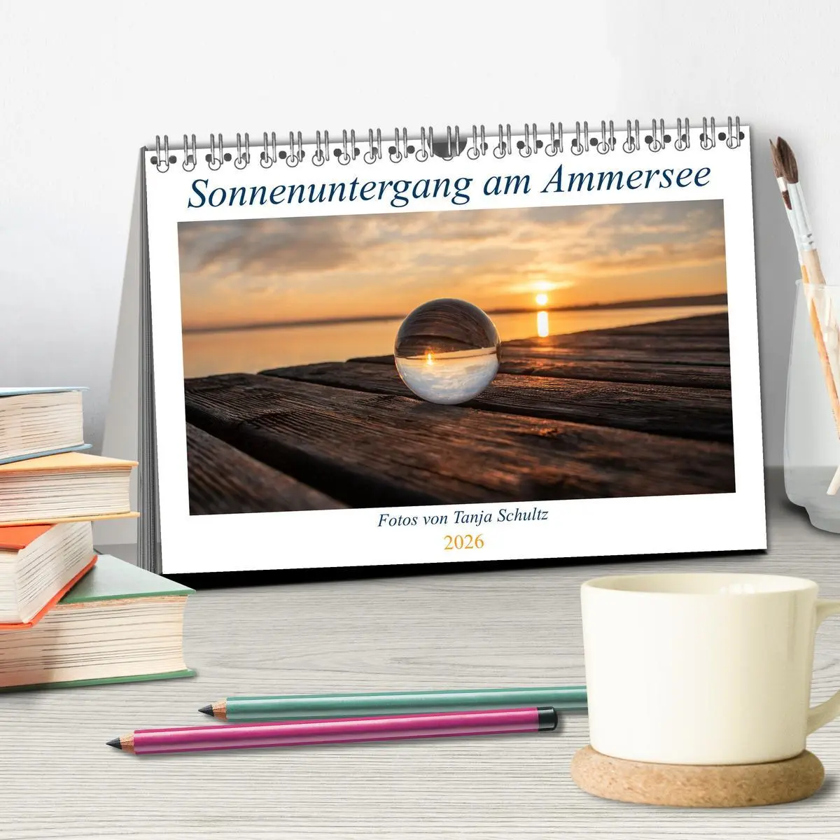 Bild: 9783457649046 | Sonnenuntergang am Ammersee (Tischkalender 2026 DIN A5 quer),...