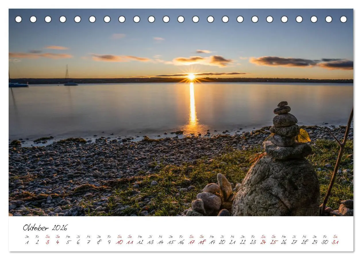 Bild: 9783457649046 | Sonnenuntergang am Ammersee (Tischkalender 2026 DIN A5 quer),...