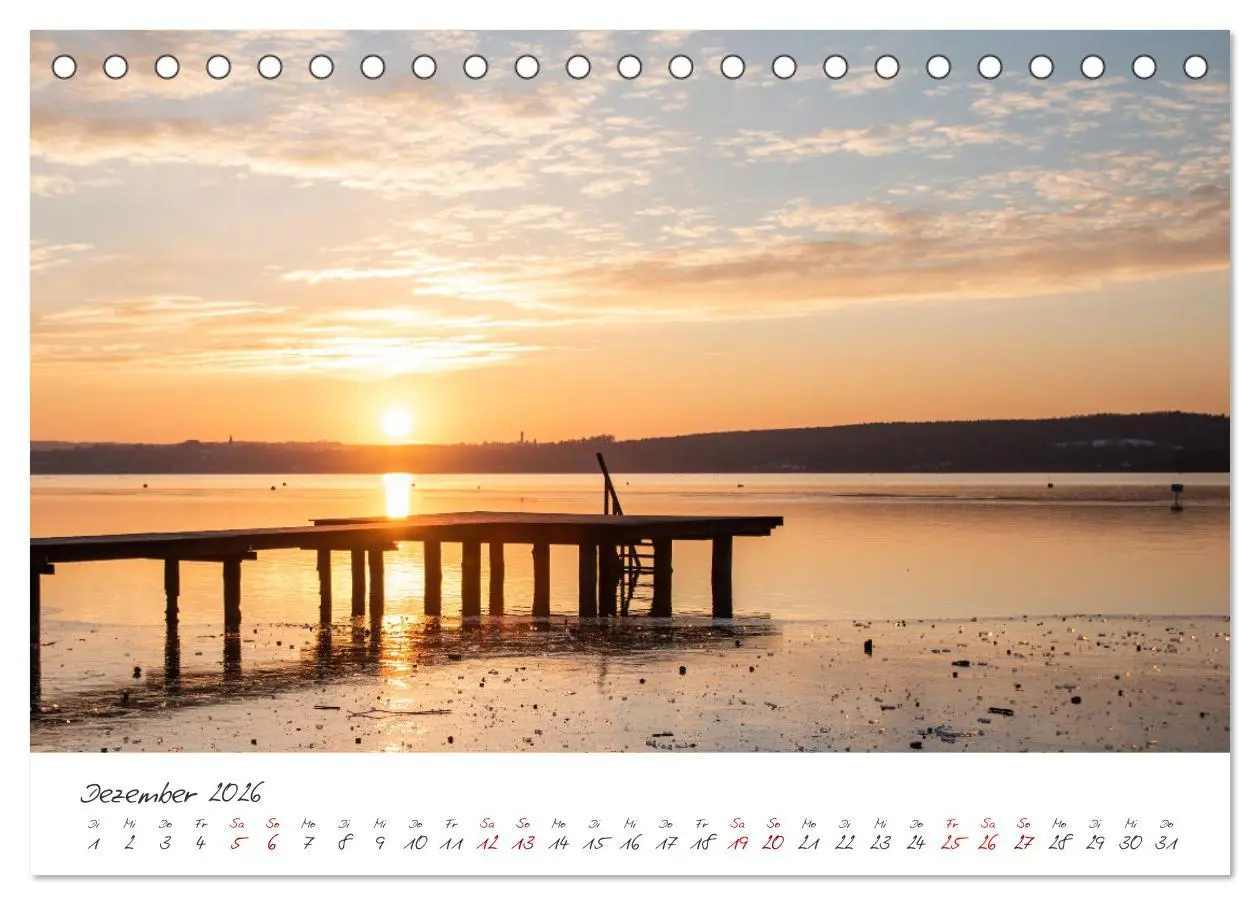 Bild: 9783457649046 | Sonnenuntergang am Ammersee (Tischkalender 2026 DIN A5 quer),...