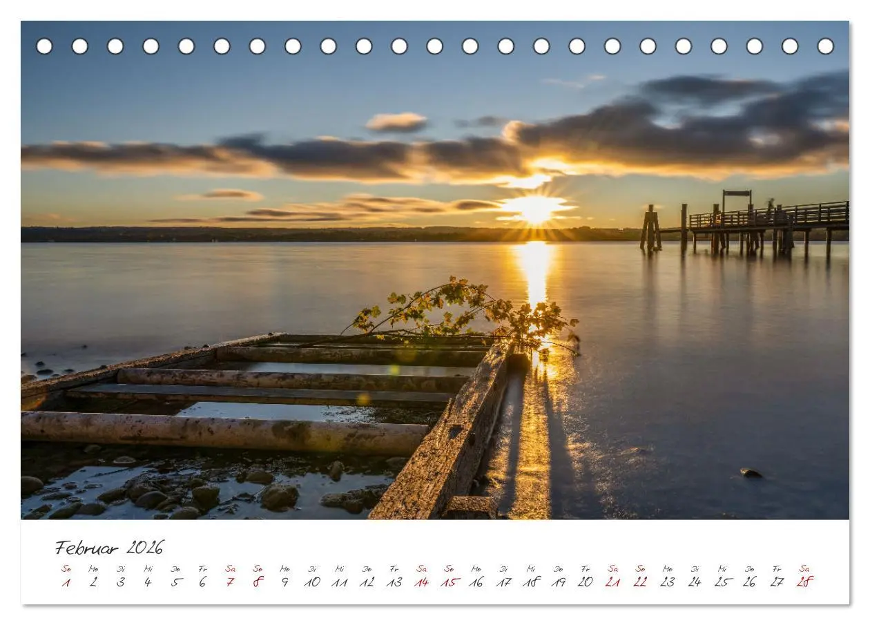 Bild: 9783457649046 | Sonnenuntergang am Ammersee (Tischkalender 2026 DIN A5 quer),...