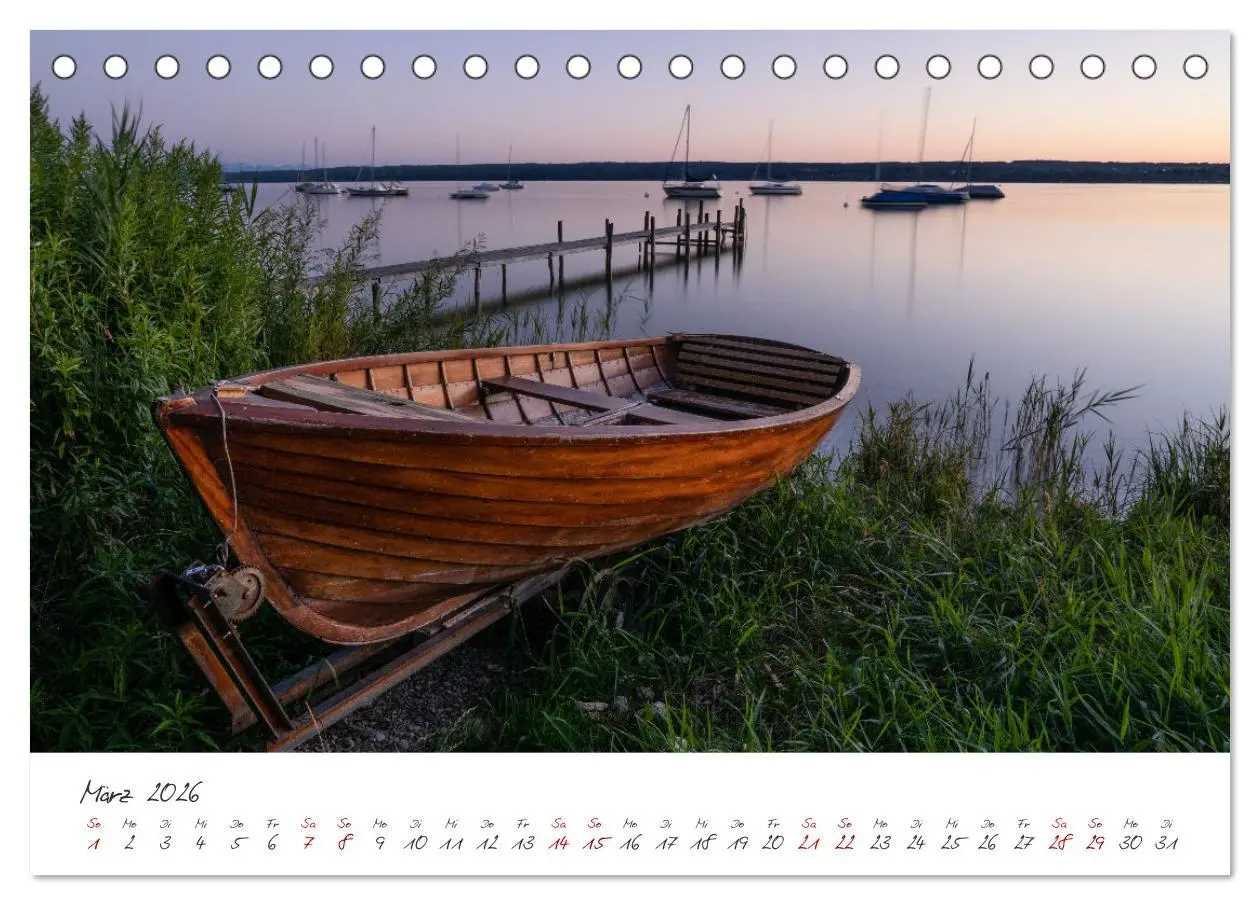 Bild: 9783457649046 | Sonnenuntergang am Ammersee (Tischkalender 2026 DIN A5 quer),...