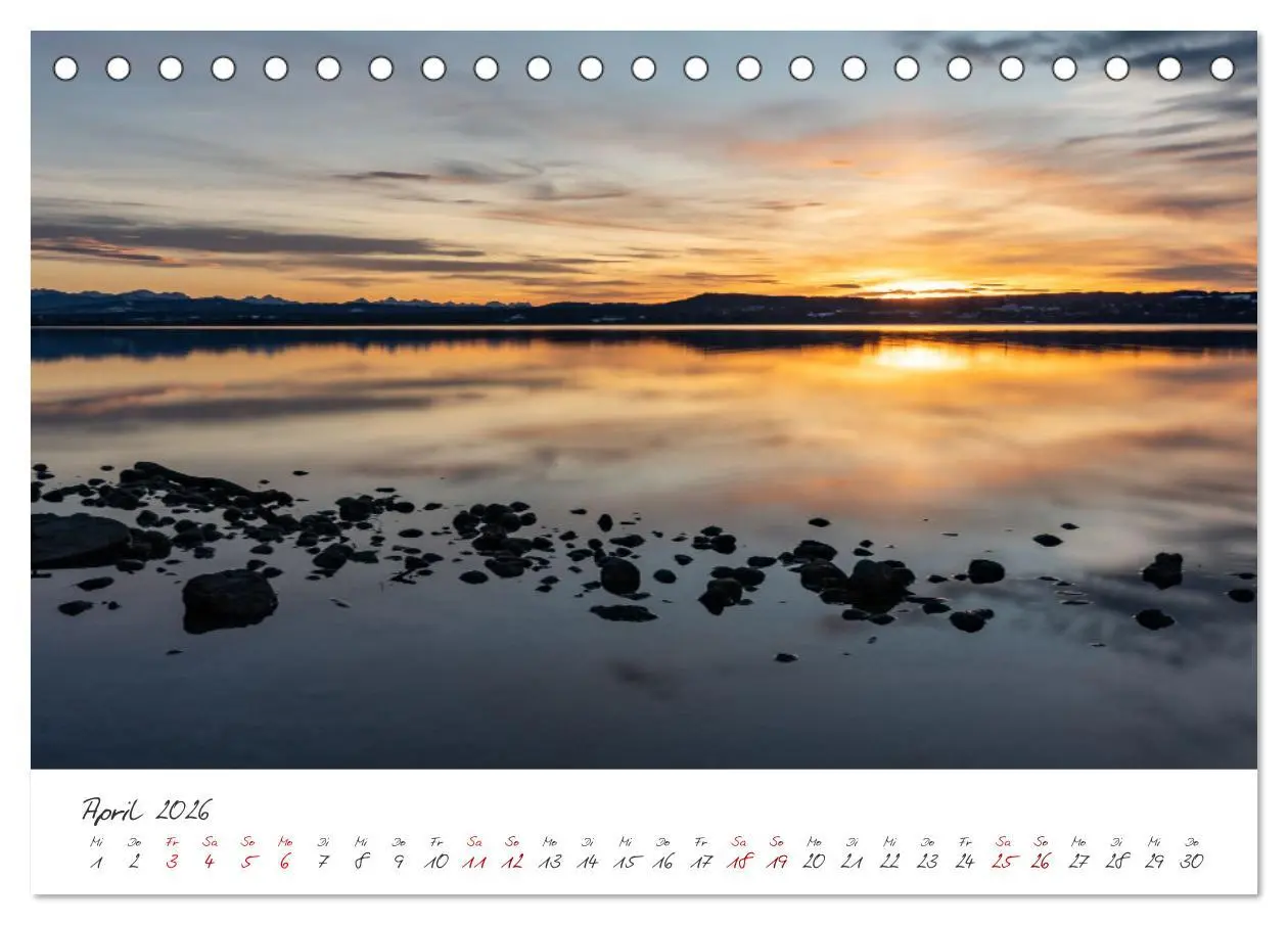 Bild: 9783457649046 | Sonnenuntergang am Ammersee (Tischkalender 2026 DIN A5 quer),...