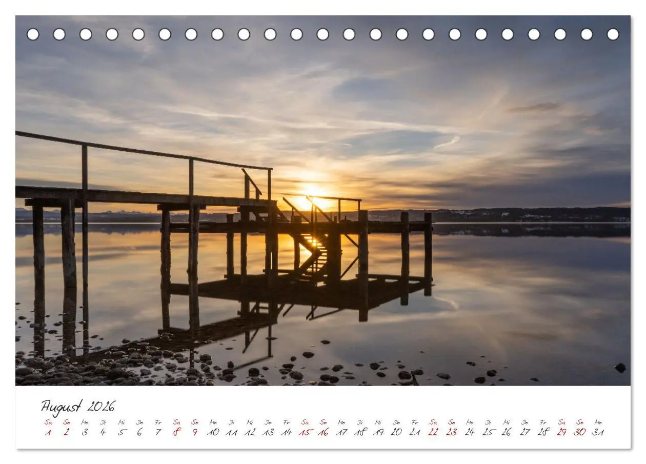 Bild: 9783457649046 | Sonnenuntergang am Ammersee (Tischkalender 2026 DIN A5 quer),...