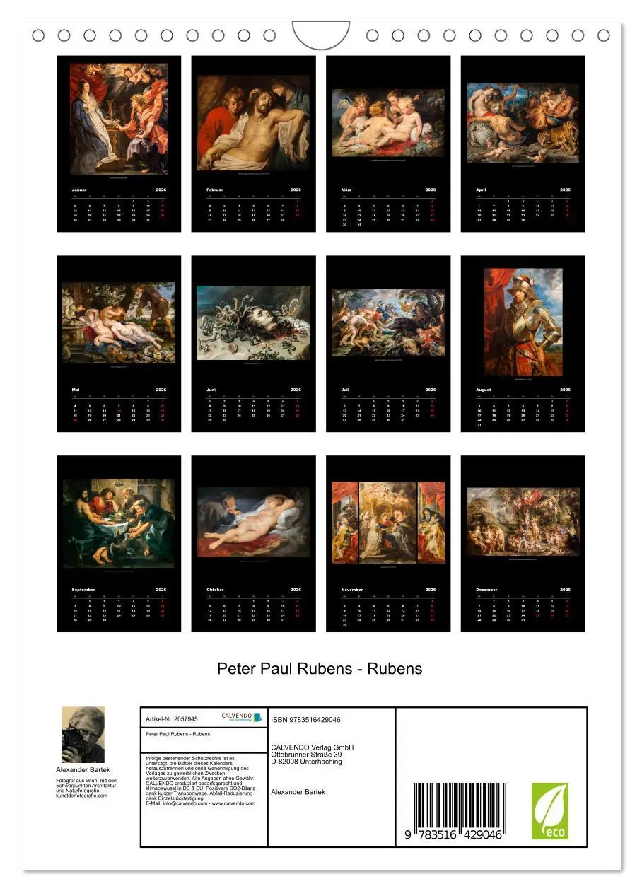 Bild: 9783516429046 | Peter Paul Rubens - Rubens (Wandkalender 2026 DIN A4 hoch),...