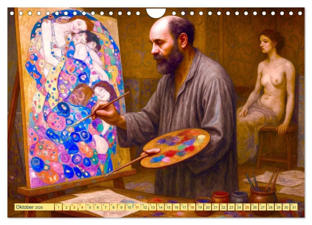 Bild: 9783516669046 | Gustav Klimt. Sein Leben, seine Kunstwerke (Wandkalender 2026 DIN...