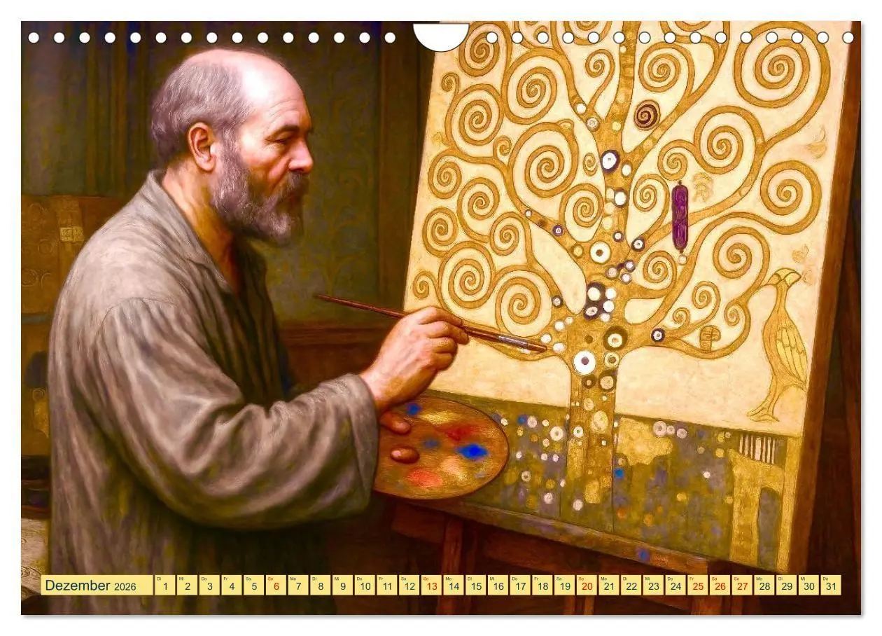 Bild: 9783516669046 | Gustav Klimt. Sein Leben, seine Kunstwerke (Wandkalender 2026 DIN...