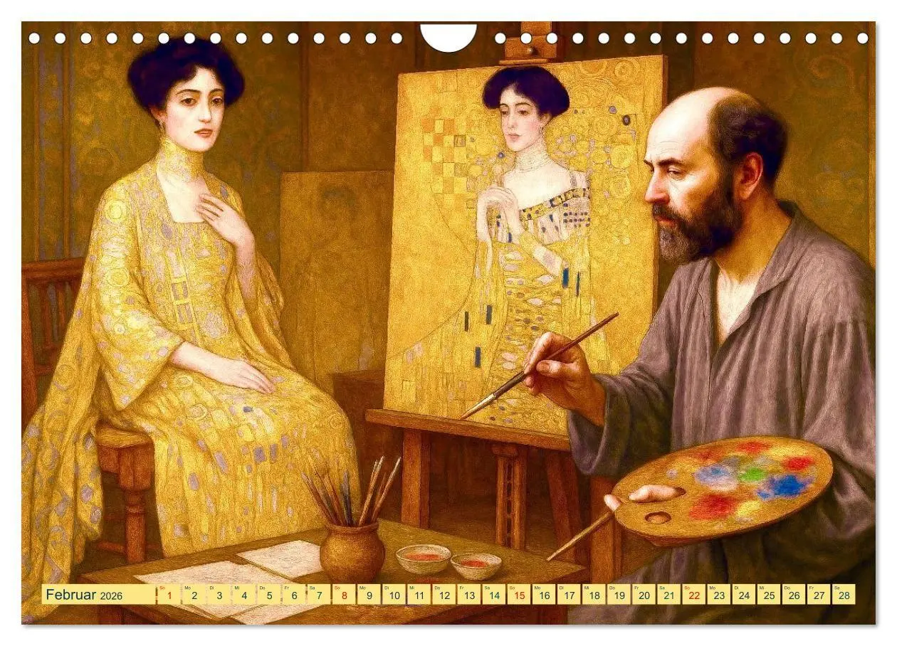 Bild: 9783516669046 | Gustav Klimt. Sein Leben, seine Kunstwerke (Wandkalender 2026 DIN...