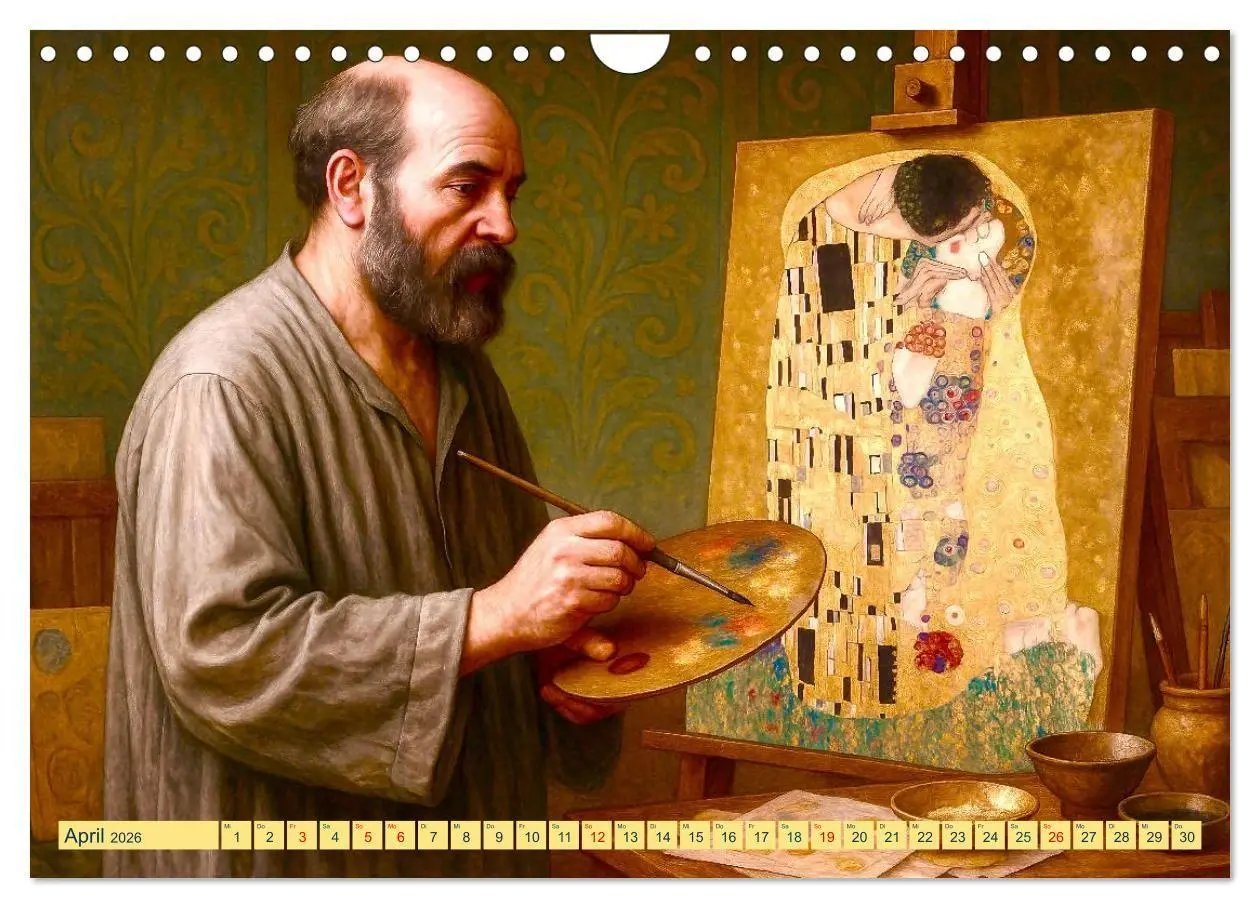 Bild: 9783516669046 | Gustav Klimt. Sein Leben, seine Kunstwerke (Wandkalender 2026 DIN...