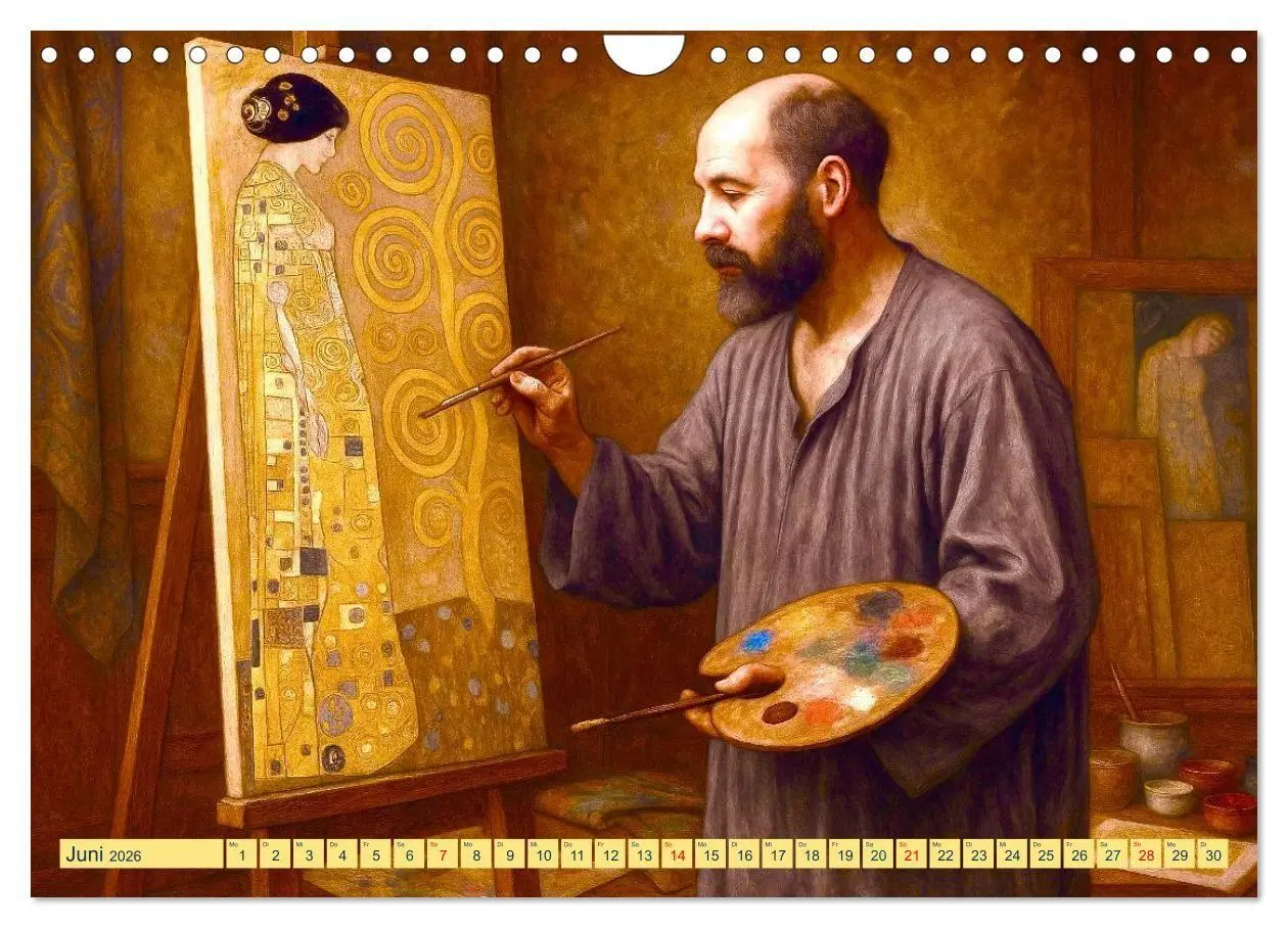 Bild: 9783516669046 | Gustav Klimt. Sein Leben, seine Kunstwerke (Wandkalender 2026 DIN...
