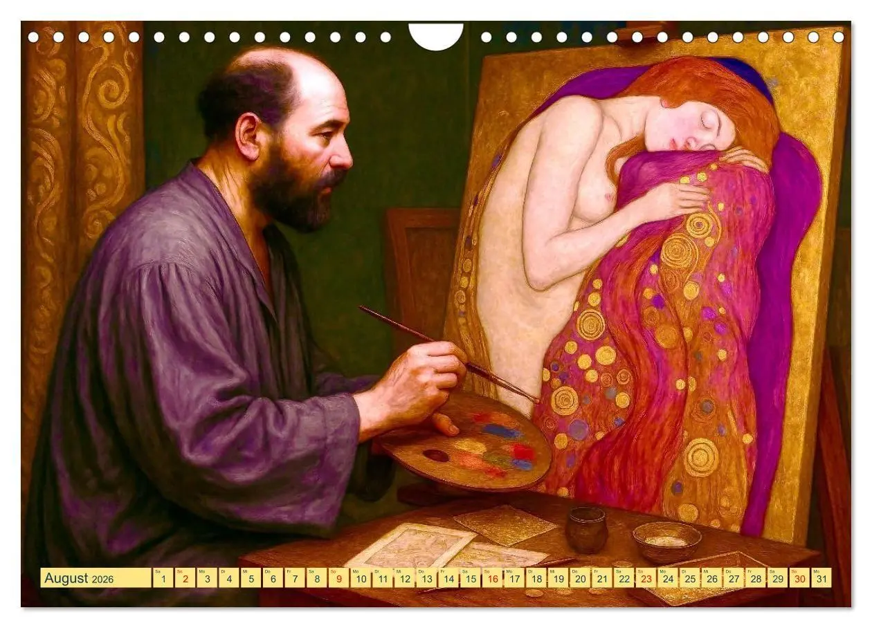 Bild: 9783516669046 | Gustav Klimt. Sein Leben, seine Kunstwerke (Wandkalender 2026 DIN...
