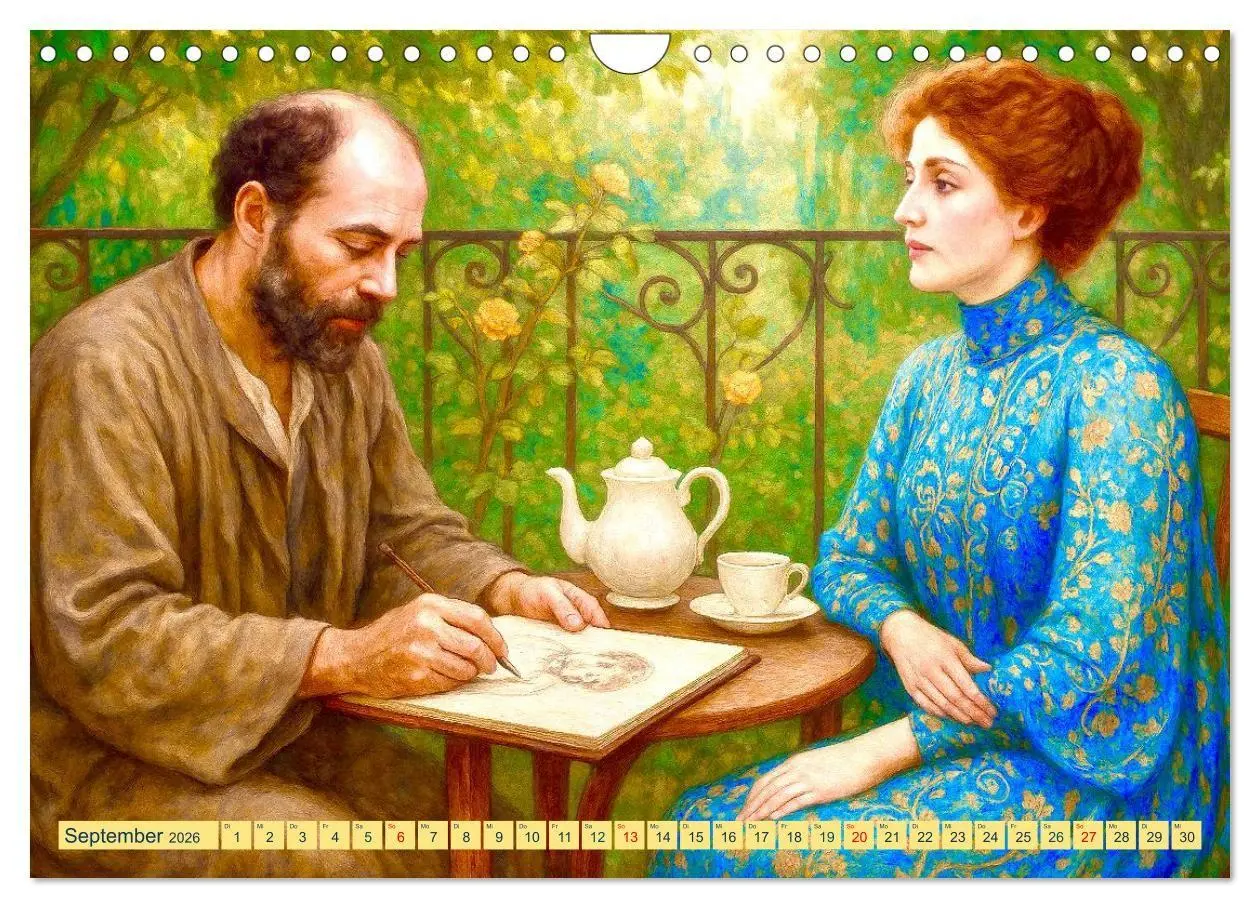 Bild: 9783516669046 | Gustav Klimt. Sein Leben, seine Kunstwerke (Wandkalender 2026 DIN...