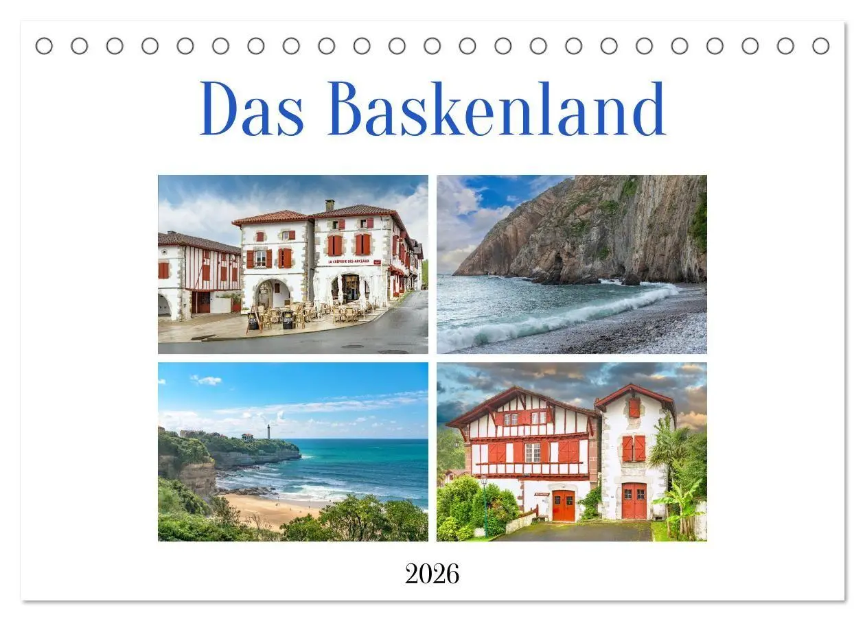 Cover: 9783516739046 | Das Baskenland (Tischkalender 2026 DIN A5 quer), CALVENDO...