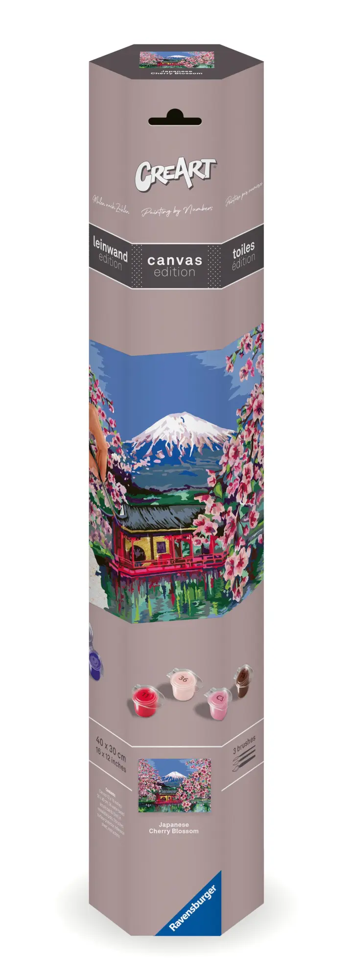 Cover: 4005556239146 | CreArt, Malen nach Zahlen Canvas Leinwand - Japanische Kirschblüten