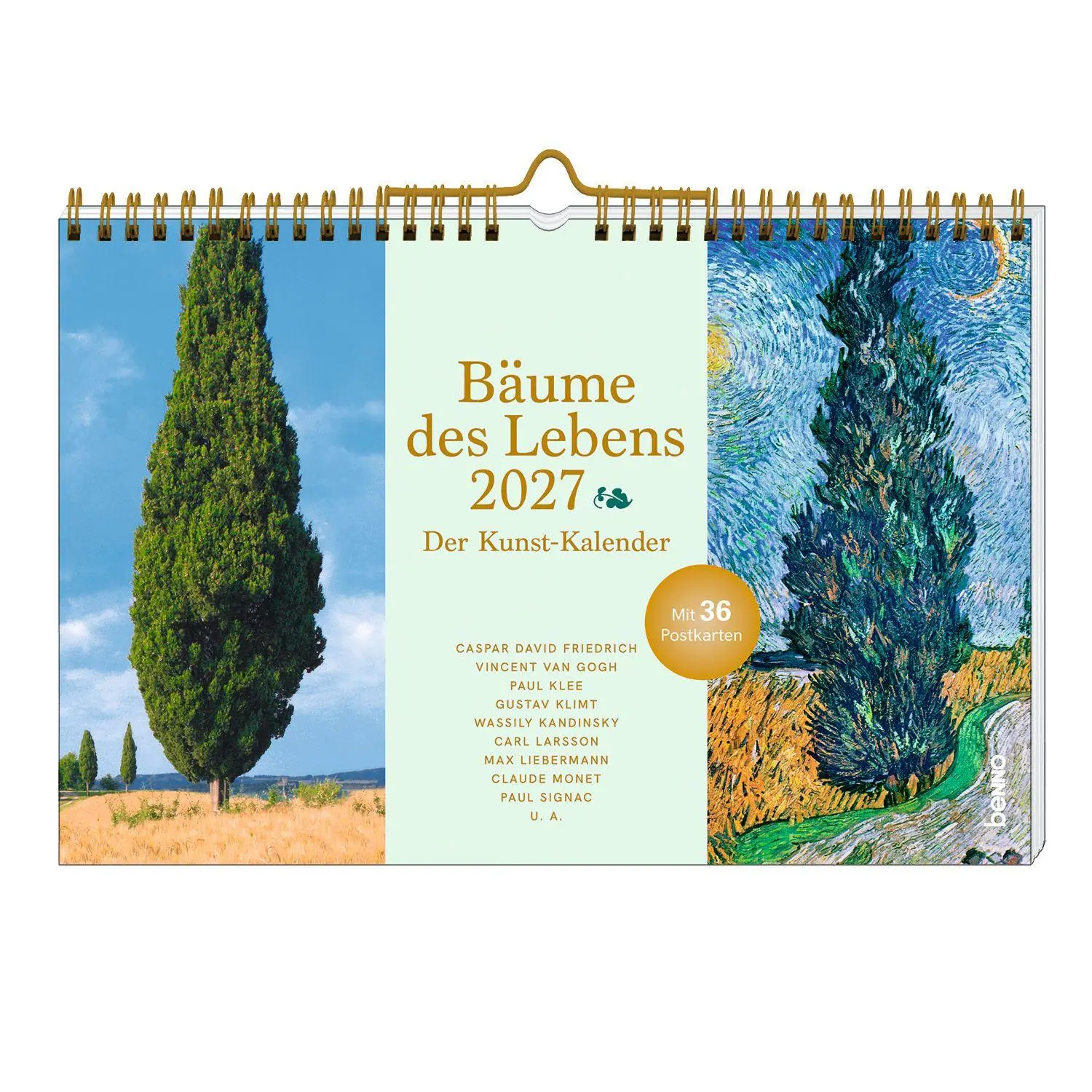 Cover: 9783746269146 | Bäume des Lebens 2027 | Der Kunst-Kalender mit 36 Postkarten | 12 S.