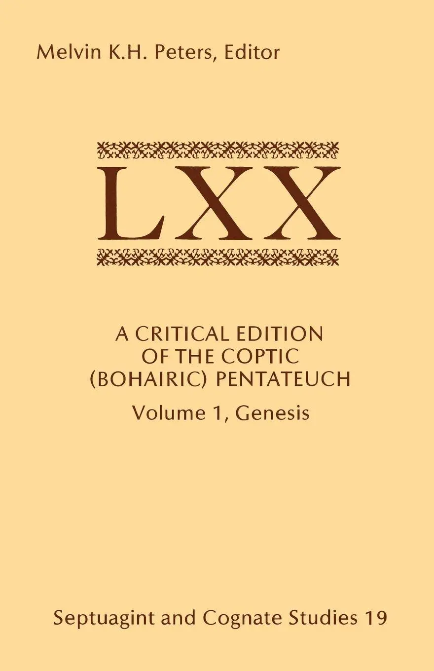 Cover: 9780891309246 | A Critical Edition of the Coptic (Bohairic) Pentateuch | Peters | Buch