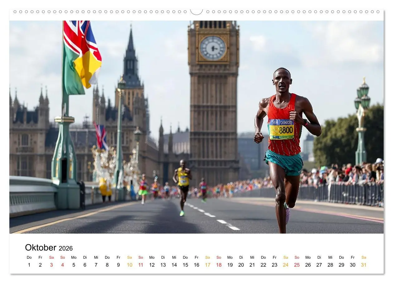 Bild: 9783457319246 | Marathon Power (hochwertiger Premium Wandkalender 2026 DIN A2...
