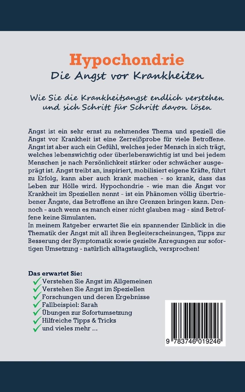 Rückseite: 9783746019246 | Hypochondrie, die Angst vor Krankheiten: Wie Sie die...