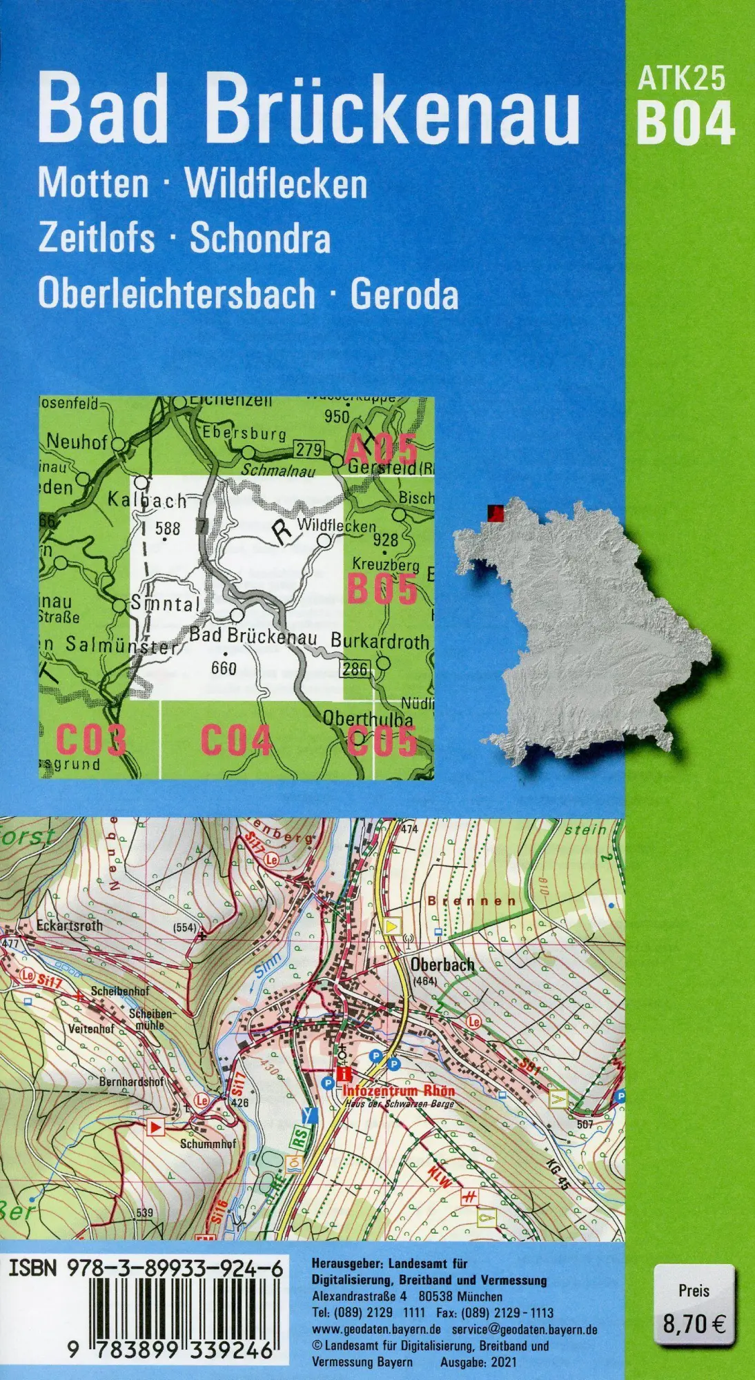 Bild: 9783899339246 | Bad Brückenau 1 : 25 000 | Digitalisierung | (Land-)Karte | Deutsch