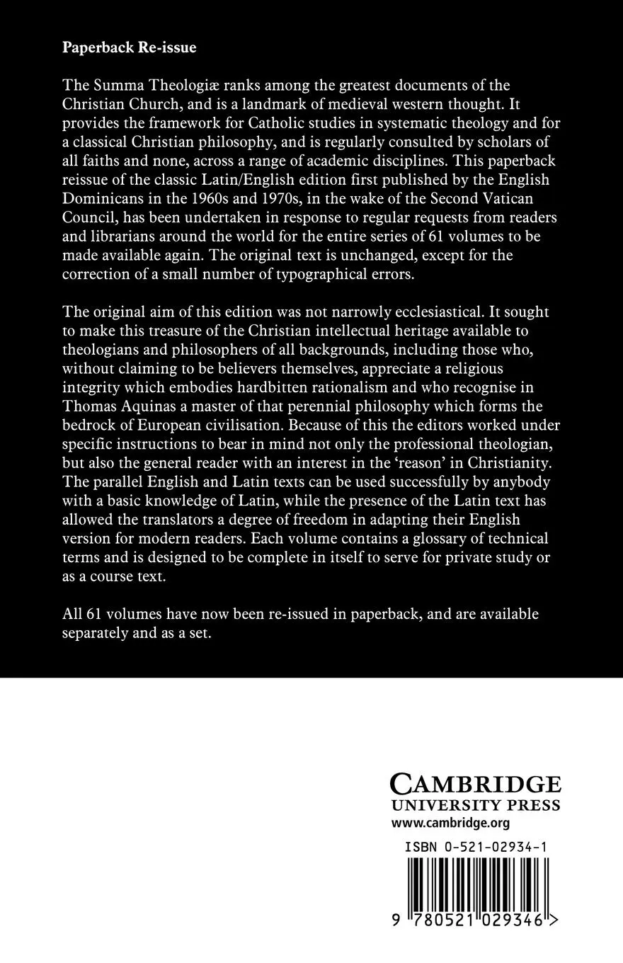 Rückseite: 9780521029346 | Original Sin | Ia2ae 81-85 | Thomas Aquinas | Taschenbuch | Englisch