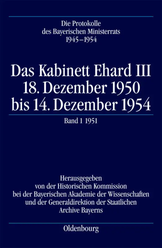 Cover: 9783486709346 | Das Kabinett Ehard III | Rudolf Morsey (u. a.) | Buch | CXLVIII | 2013