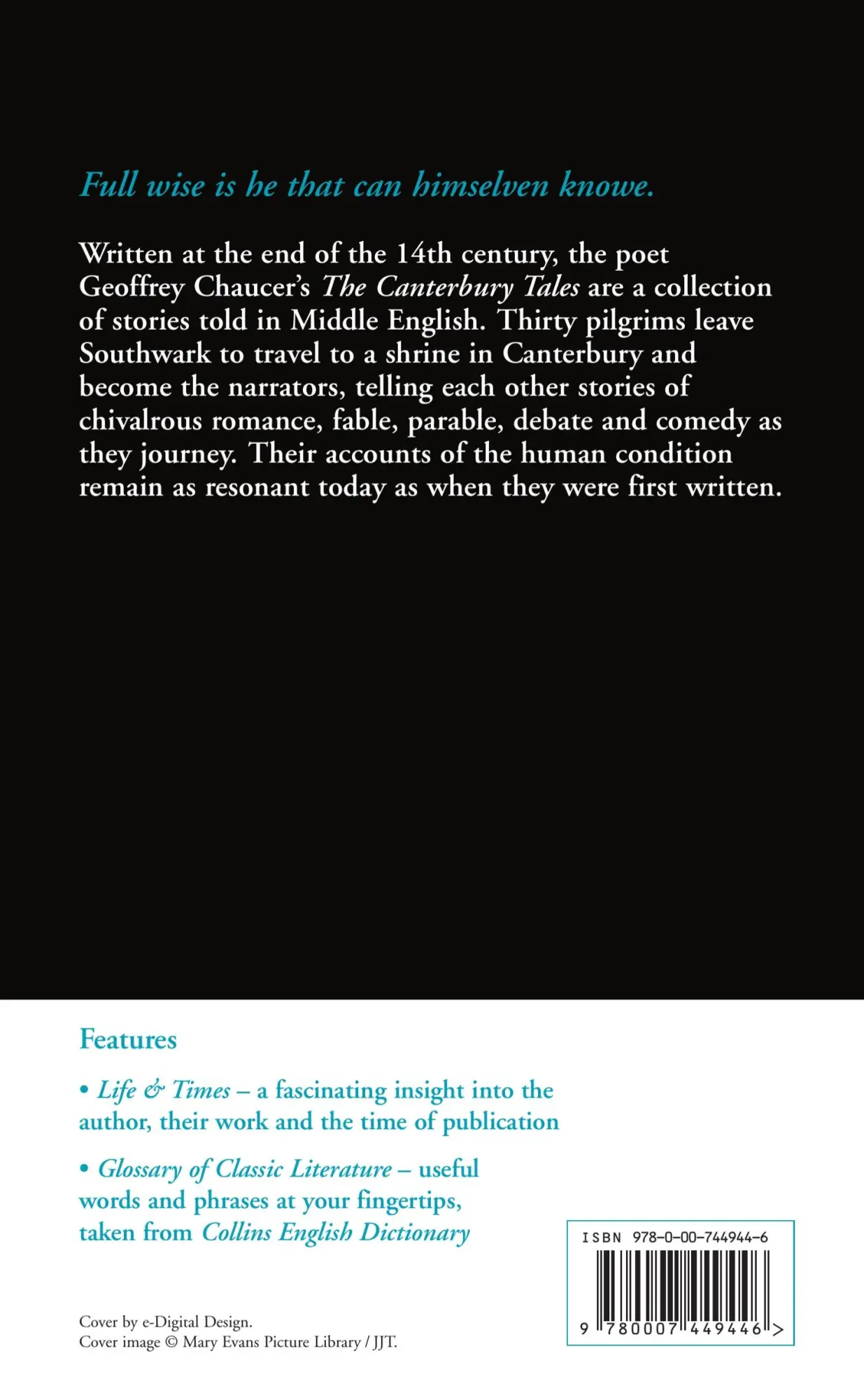 Rückseite: 9780007449446 | The Canterbury Tales | Geoffrey Chaucer | Taschenbuch | XIV | Englisch