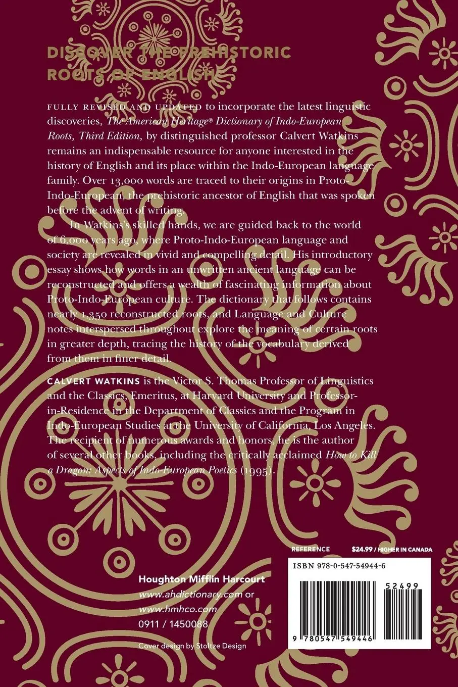 Rückseite: 9780547549446 | American Heritage Dictionary of Indo-European Roots, Third Edition,...